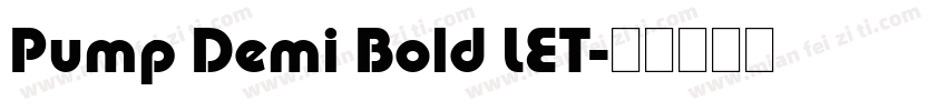 Pump Demi Bold LET字体转换